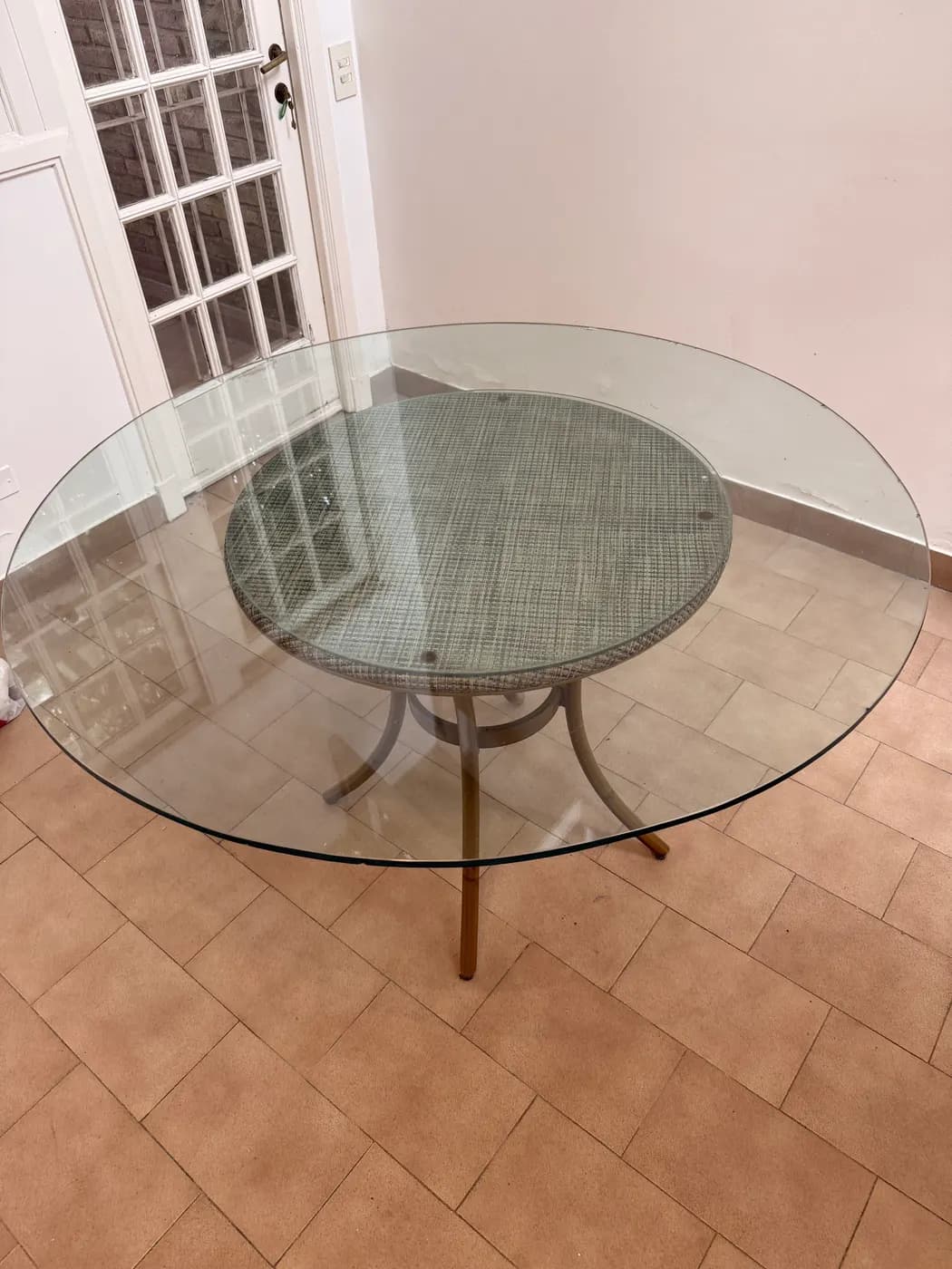 Mesa vidrio comedor 4/6 pers