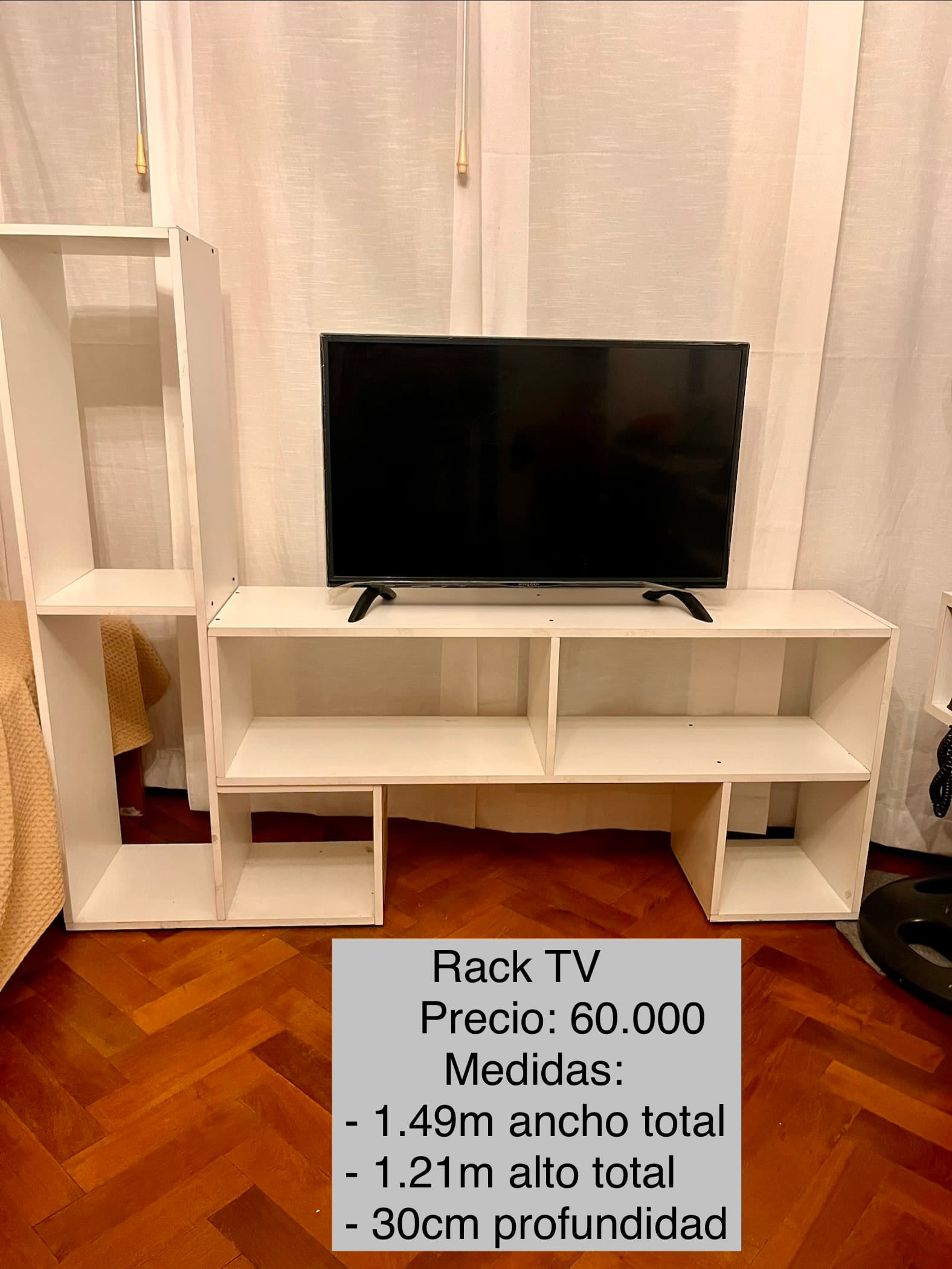 Mueble Rack para TV con Estantes