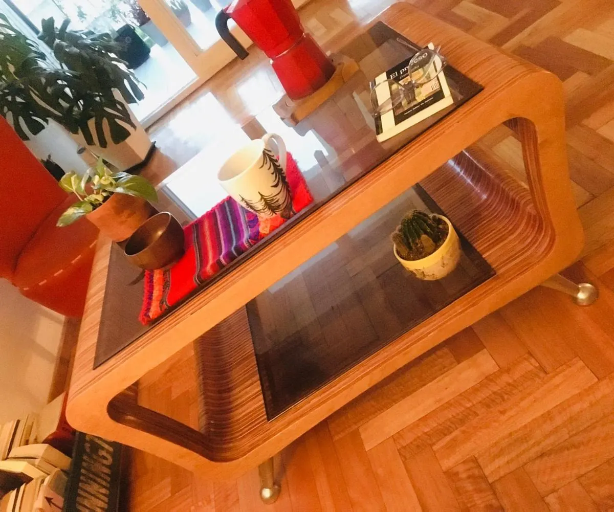 Mesa Ratona Vitange - Fenolico Multilaminada Y Vidrio