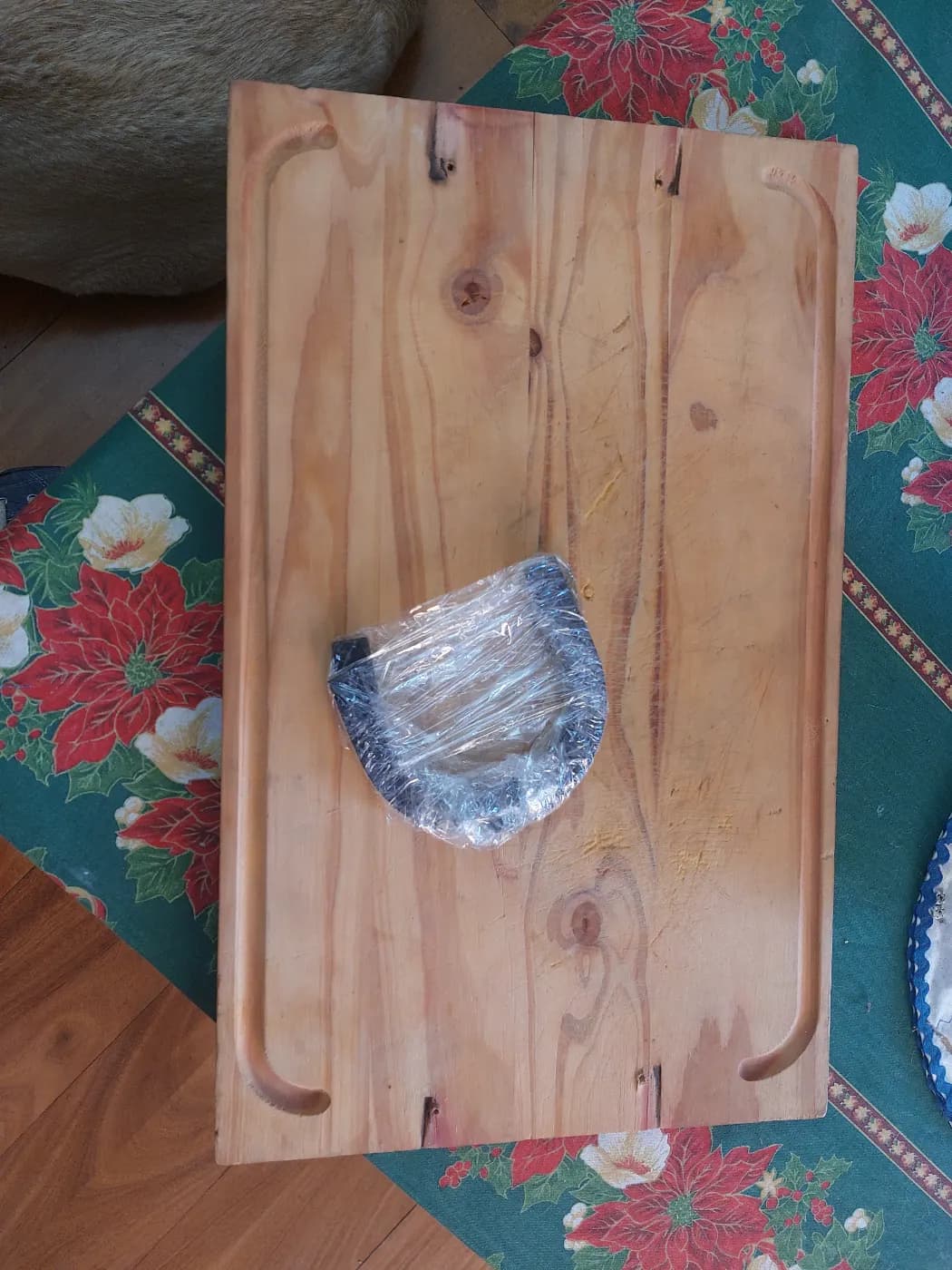 TABLA para ASADO con manijas hierro simil herradura