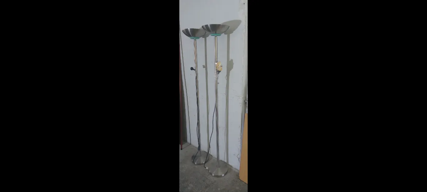LAMPARAS DE PIE CROMADAS PLATA