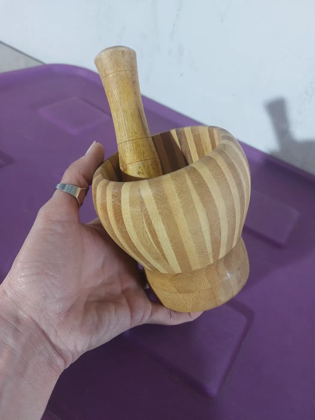 MORTERO DE MADERA Impecable