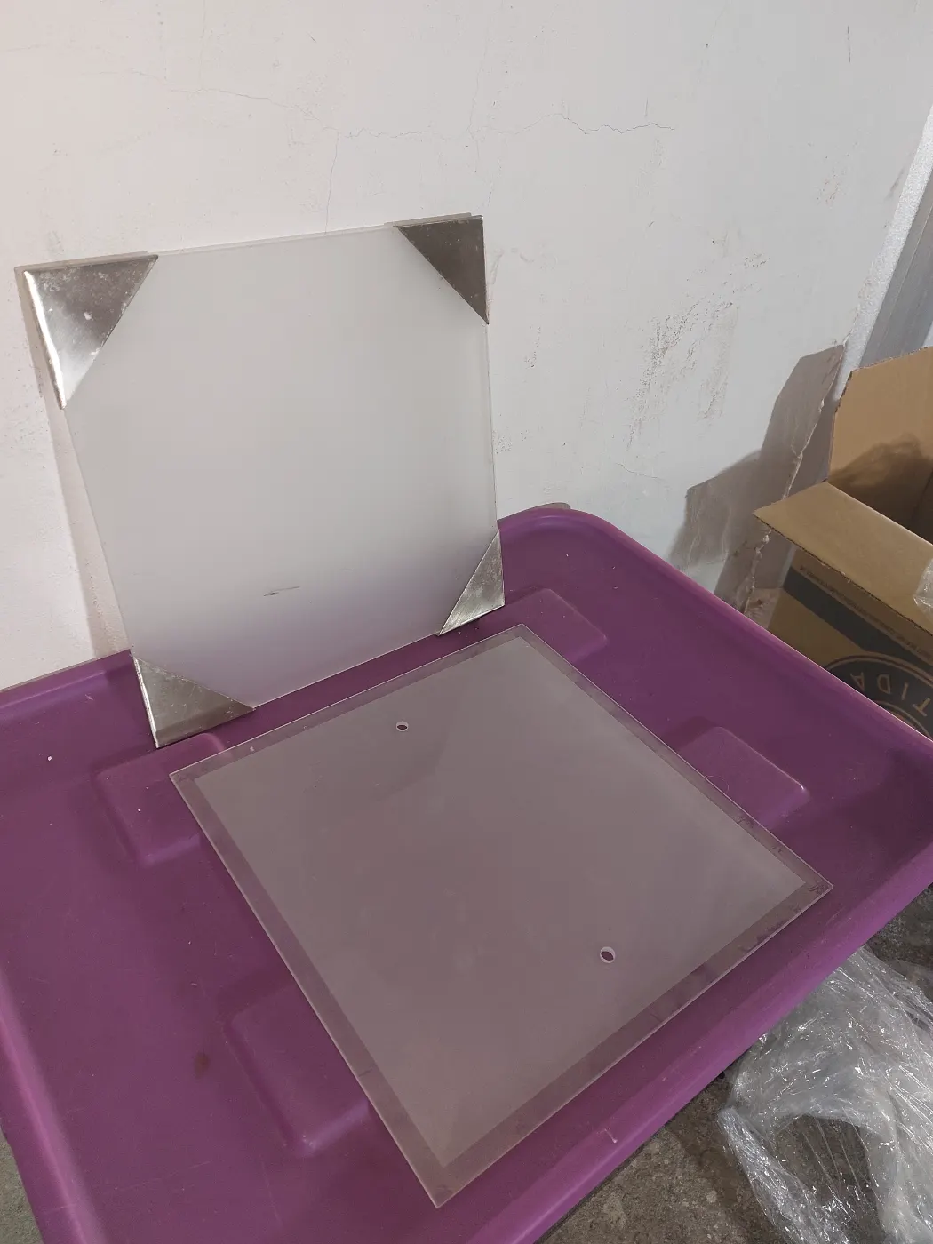 2 Plafones para techo de vidrio 30x30 2 luces + 1 de 20x20