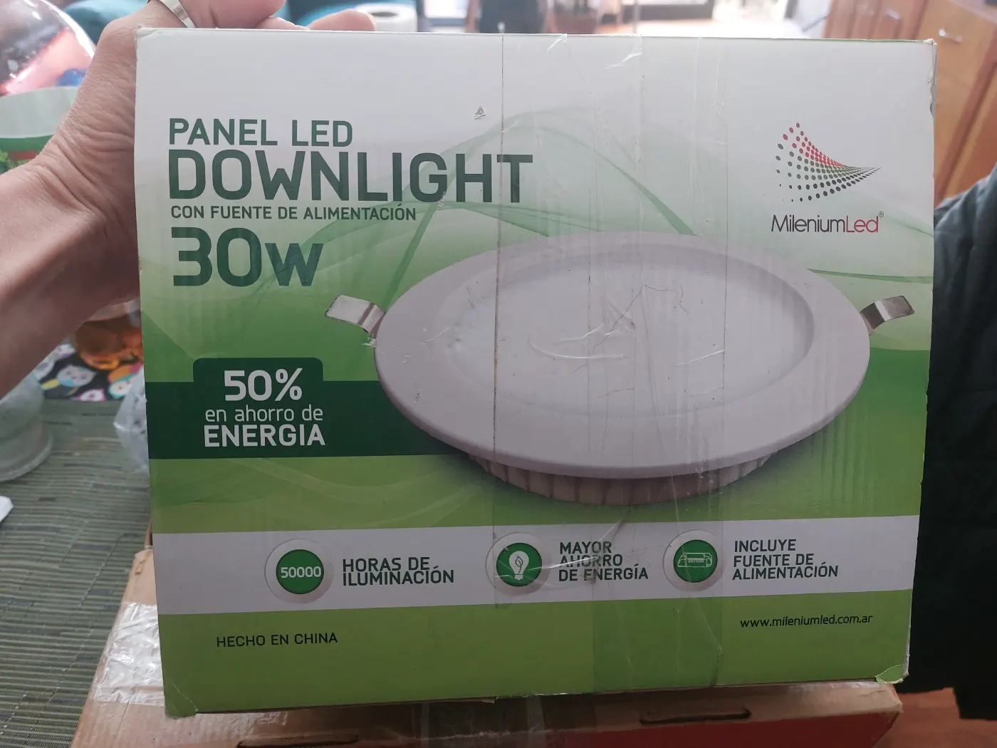 Panel LED circular Downlight 30W ahorro energia para embutir Milenium Led