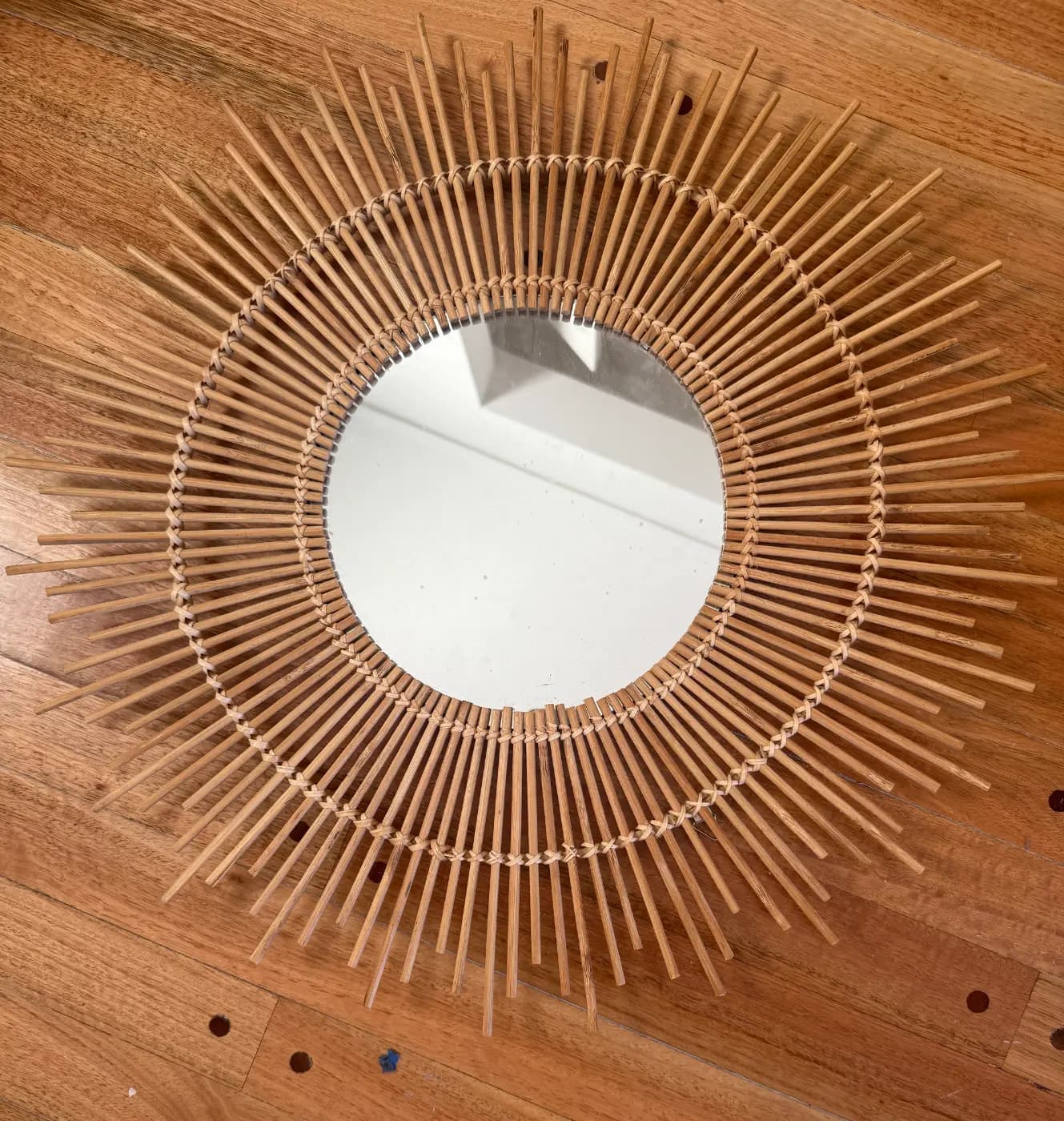 Espejo de 60 cm redondo de Rattan