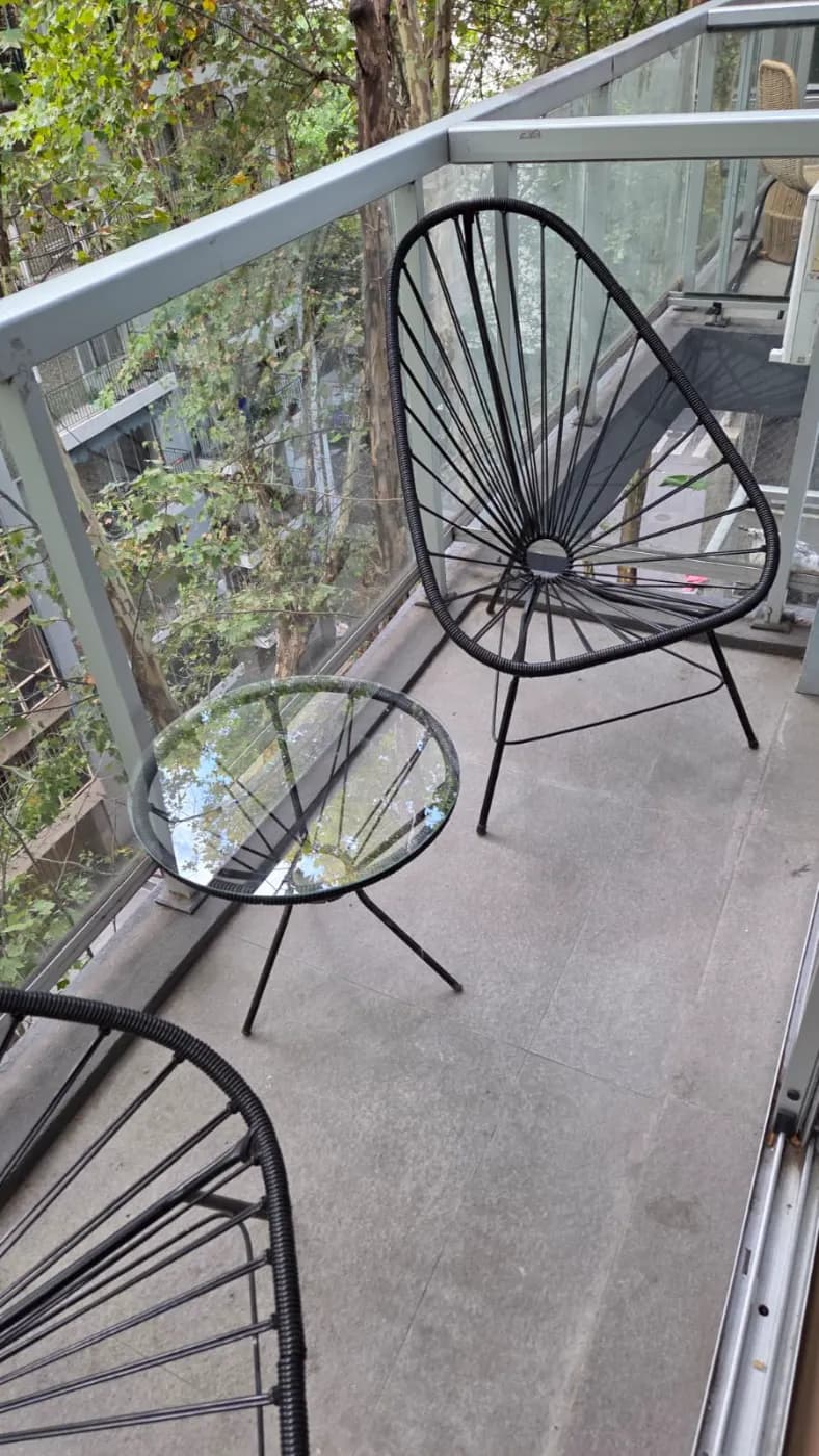 juego de sillas balcon con mesa ratona